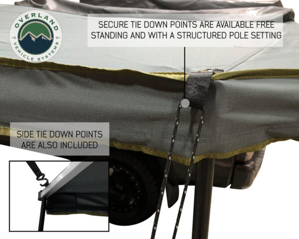 Overland Vehicle Systems 270 Passenger Side Awning with Bracket Kit for Mid - High Roofline Vans - Image 4