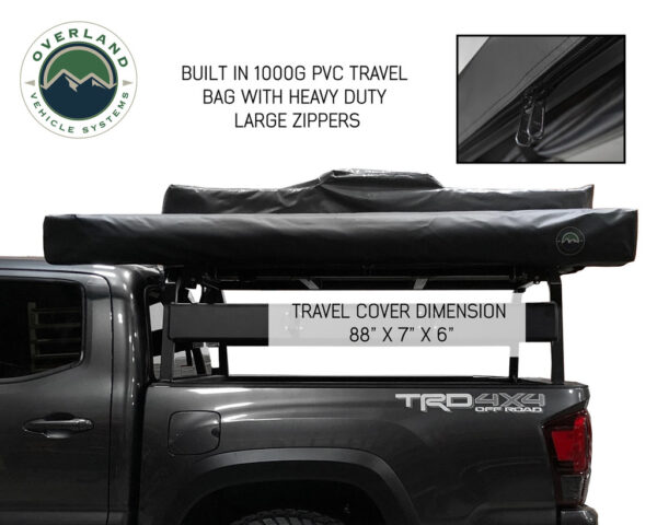Overland Vehicle Systems 270 Passenger Side Awning with Bracket Kit for Mid - High Roofline Vans - Image 13