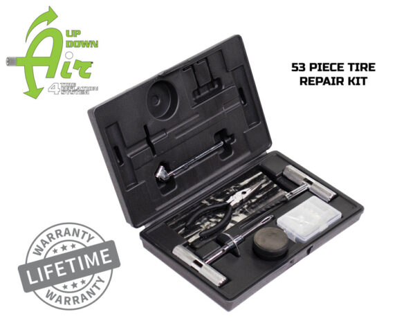 Up down air 53 piece tire plug repair kit off road grade truck, Jeep, off road, rv, & trailers